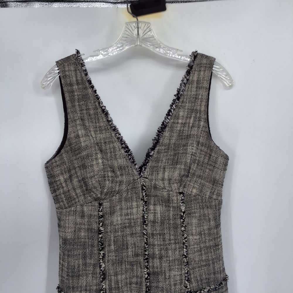 RACHEL Rachel Roy Black and Gray Tweed Midi Dress - Picture 2 of 7